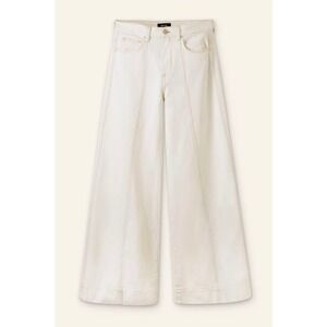 ME+EM Women's Wide Leg Pants Size 28 Ivory Cotton High Rise minimalist coastal